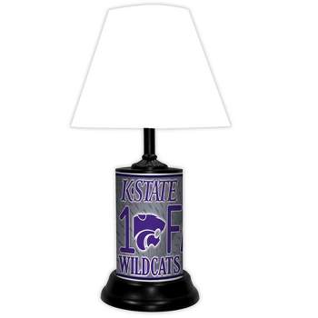 NCAA 18-inch Desk/Table Lamp with Shade, #1 Fan with Team Logo, Kansas State Wildcats