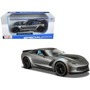 2017 Chevrolet Corvette Grand Sport Gray Metallic 1/24 Diecast Model Car by Maisto - 1 of 3
