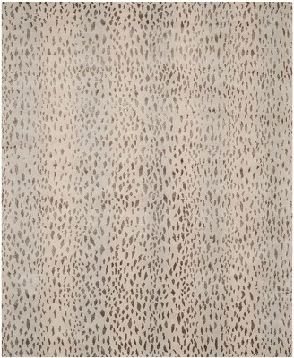 Tibetan Silver Elegance Hand-Knotted Wool Area Rug 9' x 12'