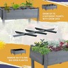 Raised Garden Bed Planter Box w/ 8 Grow Grids, Storage Shelf & Lockable Wheels - 4 of 4