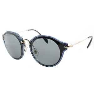 Miu Miu  1AB9K1 Womens Cat-Eye Sunglasses Black 49mm - 1 of 3