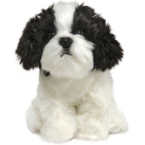 Bearington Black & White Dog 13 Inch Stuffed Animals - Stuffed Shih Tzu That Look Real Shitzu - 1 of 4
