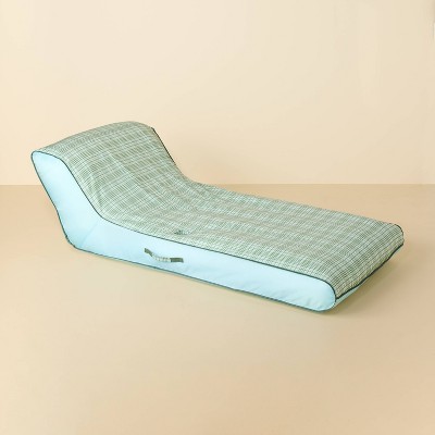 Layered Plaid Inflatable Pool Lounger Green/Blue - Hearth & Hand™ with Magnolia