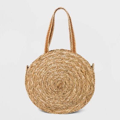 Straw Circle Tote Handbag - Universal Thread™ Natural