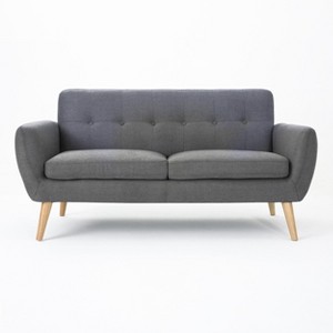 NicBex 67.25 Inch Mid-Century Loveseat Sofa with Wood Legs for Living Room,Small Space,Office,Apartment - 1 of 4