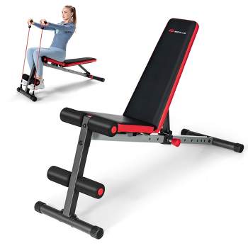 Costway Multi-function Weight Bench W/Adjustable Backrest Home Gym Exercise Equipment
