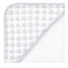 Hudson Baby Infant Boy Cotton Rich Hooded Towels, Gingham Elephant, One Size - 3 of 4