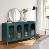 NicBex 60 Inch Rustic Storage Cabinet with Adjustable Shelves for Living Room,Kitchen,Entryway,Navy Blue - 2 of 4