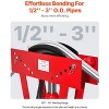 VEVOR Hydraulic Pipe Bender, 16 Ton Manual Copper Exhaust Pipe Bending Machine with 8 Dies (1/2" - 3") and 90 - 180° Adjustable Rollers, Red - 4 of 4