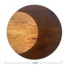 Storied Home Two-Tone Wood Cheese and Cutting Board, Natural and Walnut - 2 of 3