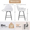 Swivel Counter Stools Set of 2, 26" Counter Bar Stool, Upholstered, Low Backs and Metal Legs, Easy to Assembly, for Bar, Kitchen Island - 2 of 4