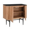 Treasure Trove Accents Easton 2 Door Cabinet Easton Natural/Black: Acacia Wood, Divided Storage, 32"H x 34"W - 4 of 4