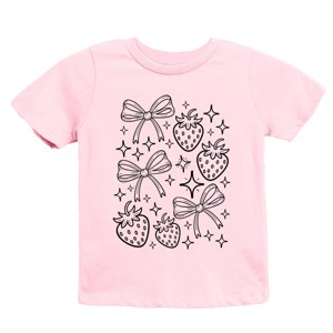 The Juniper Shop Coquette Strawberries And Sparkles Youth Short Sleeve Tee - 1 of 4