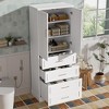 Hrinhom 72.2'' H Freestanding Bathroom Cabinet with 3 Drawers And Adjustable Shelf - 2 of 4