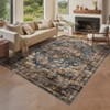 Vintage Distressed Medallion Area Rug - Washable Non-Slip Low Pile Stain Resistant Soft Throw Carpet,Rugs for Living Room, Bedroom, Dining Room - 2 of 4