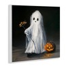 Stupell Industries Vintage Halloween Ghost & Pumpkin Wall Plaque Art - 2 of 4