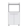 NicBex Mobile Kitchen Island Cart Morden Kitchen Carts on Wheels with Storage with 4 Storage Shelves and 2 Cabinet Doors for Kitchen - 4 of 4