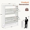 Hyleory Shoe Cabinet Organizers and Storage, Hidden Shoe Rack with 2 Flip Drawers Doors, Tall Narrow Shoe Cabinet,Shoe Organizer for entryway, Hallway - 4 of 4
