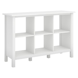 Bush Furniture 30" 6 Cube Broadview Storage Bookshelf Pure White: Modern Organizer, MDF Laminate Finish, Metal Hardware - 1 of 2