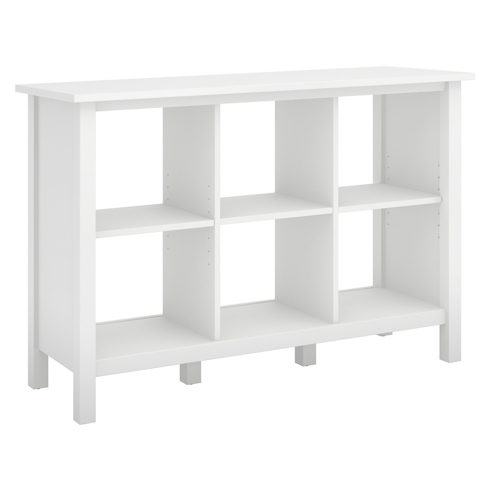 Photos - Wall Shelf 30" 6 Cube Broadview Storage Bookshelf Pure White - Bush Furniture