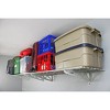 SafeRacks 18 x 48 Inch Garage Wall Shelf Two-Pack with Bike Tire Hooks, White - 2 of 3