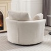 40.2"W Chenille Oversize Round 360° Swivel Sofa with 3 Pillows, Cozy Club Accent Chair for Living Room, Lounge, or Hotel - 2 of 4