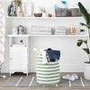 Design Imports Round 13.75 x 13.75 x 20 Pe Coated Cotton Poly Laundry Hamper Stripe - 4 of 4