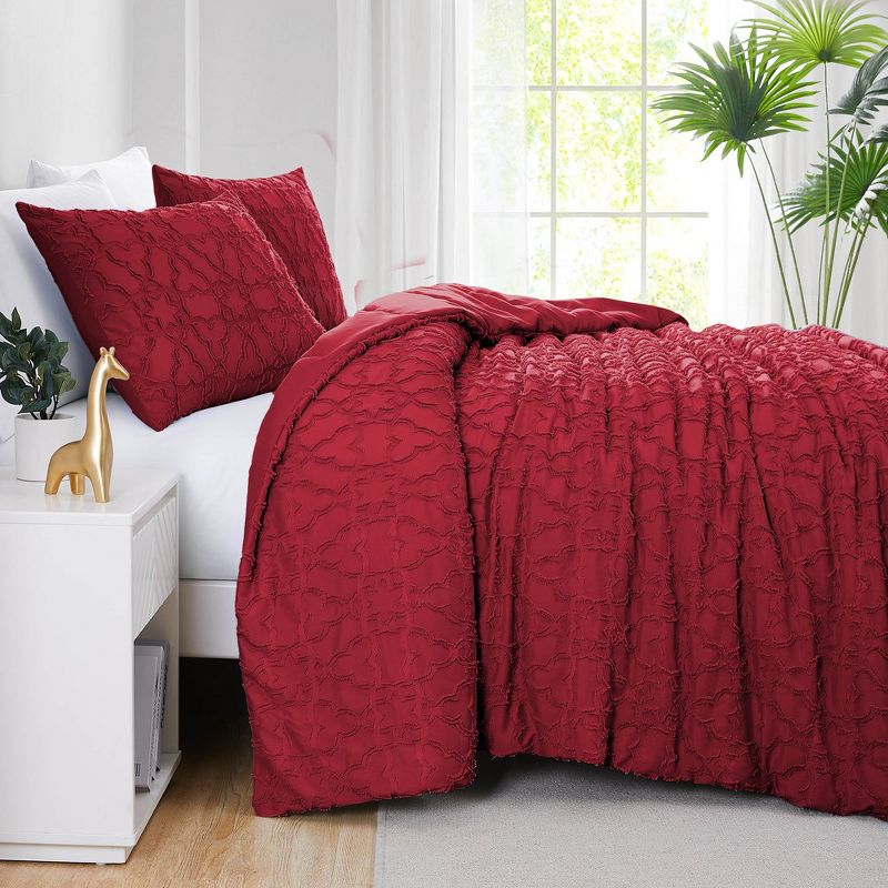 Southshore Fine Living Clipped Jacquard Marrakech Down Alternative Comforter Set, 1 of 8