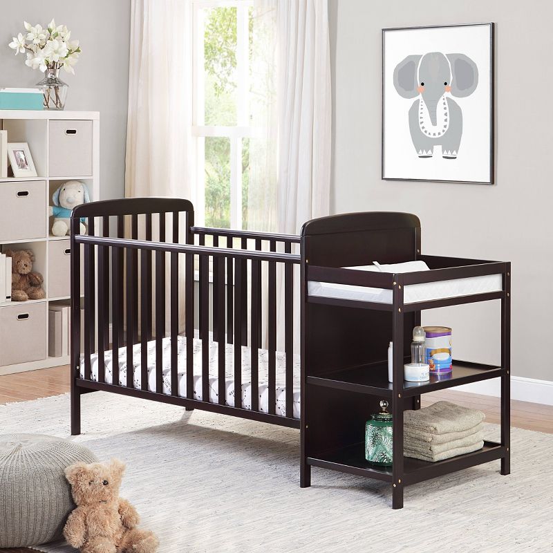 Suite Bebe Ramsey Crib and Changer Combo with Guard Rail/Stabilizer Bar - Espresso, 2 of 9