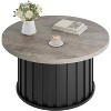 GAOMON Round Coffee Table, Mid Century Modern Coffee Table with Metal Base - 2 of 4