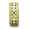 Slickblue Women's Gold Ion-Plated Stainless Steel Ring with Clear CZ, Designer Fashion Ring, Size 5-10 - 4 of 4