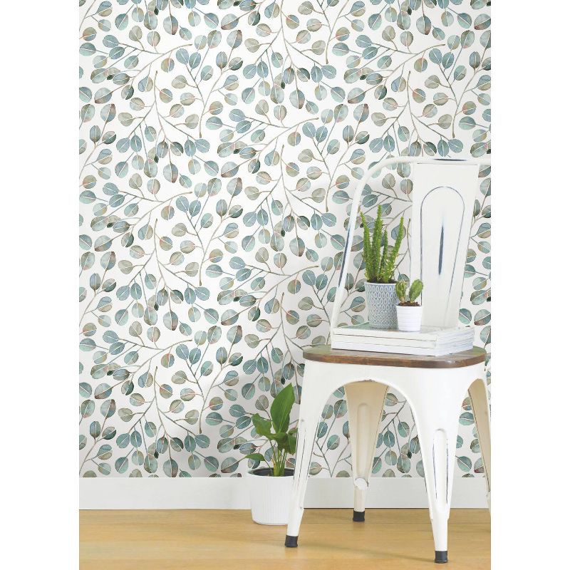 RoomMates Cat Coquillette Eucalyptus Peel and Stick Wallpaper Blue, 5 of 10