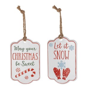 Melrose Holiday Sentiment Tag Ornament (Set of 12) - 1 of 4