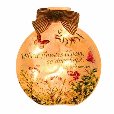 Stony Creek 4.5 Inch Garden Good Health Pe-Lit Jar Get Well Thinking You Novelty Sculpture Lights