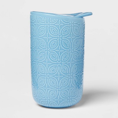 Photo 1 of 12oz Stoneware Travel Mug Blue - Threshold