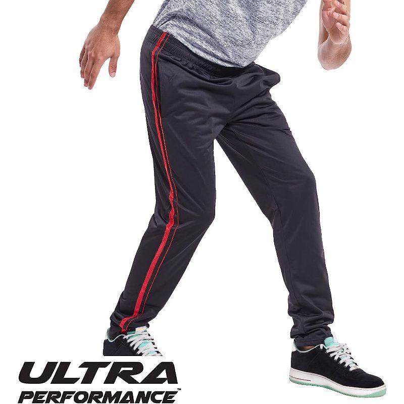 Ultra Performance Mens 3 Pack Athletic Tech Joggers/Track Pants with Zipper Pockets | Athletic Bottoms, 5 of 7