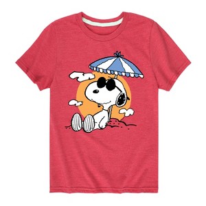Boys' - Peanuts - Snoopy Beach Day Short Sleeve Graphic T-Shirt - 1 of 4