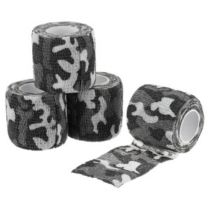 Unique Bargains Self-Adhesive Non-Woven Waterproof Durable Camo Tape Desert 4 Rolls - 1 of 4