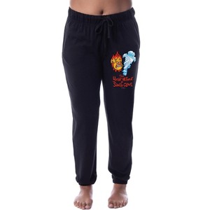 The Year Without a Santa Claus Womens' Heat Miser Snow Jogger Pajama Pants Black - 1 of 3