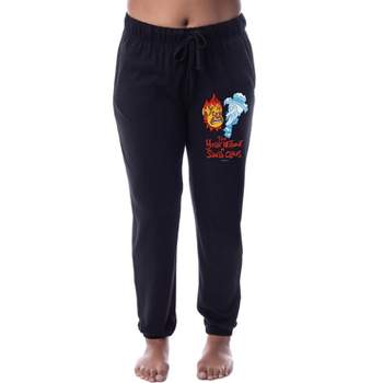 The Year Without a Santa Claus Womens' Heat Miser Snow Jogger Pajama Pants Black