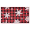 Coucheta Christmas Welcome Door Mat – Buffalo Plaid and Snowflake Decor, Non-Slip Entrance Rug for Indoor Outdoor Front Porch Holiday Use - 2 of 4
