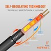VEVOR Self-Regulating Pipe Heating Cable, 50FT 5W/FT Heat Tape for Pipes, Roof Snow Melting De-icing, Gutter and Pipe Freeze Protection, Black - 3 of 4
