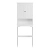 PDTEND Over The Toilet Storage Cabinet with Two Doors, Wood Bathroom Space Saver Organizer - 2 of 4