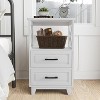 Heynemo Tall Nightstand, Side Table with 2 Drawers & Open Shelf on Top, Solid Feet, Ideal for Bedroom, Living Room, Home Office - 2 of 4