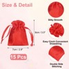 Unique Bargains Satin Drawstring Party Favor Bags Gift Bags for Birthday Candy - 2 of 4