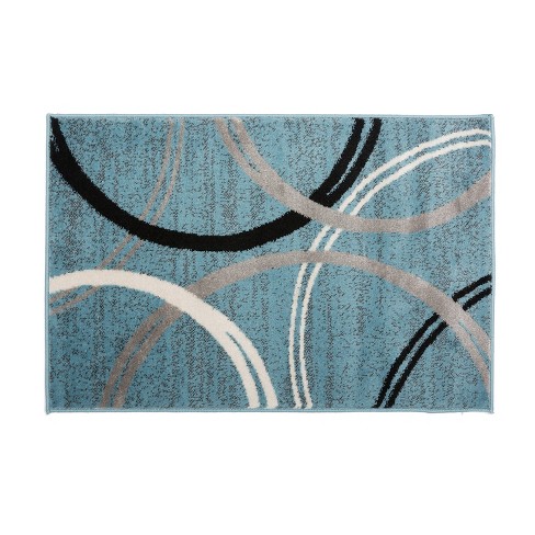 World Rug Gallery Contemporary Abstract Circles Design Area Rug : Target