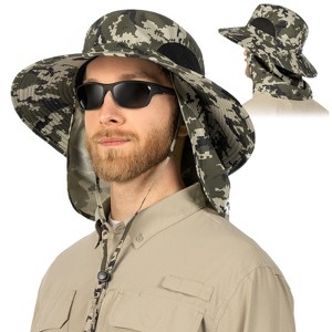 SUN CUBE Wide Brim Sun Hat Adults, Fishing Hats Sun UV Protection, Hiking Bucket Hat Safari Beach Boonie, UPF 50+ - 1 of 4