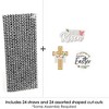 Big Dot of Happiness Religious Easter - Paper Straw Decor - Christian Holiday Party Striped Decorative Straws - Set of 24 - 3 of 4