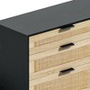 CAVINAS 6-Drawer Dresser with TV Stand,Rattan MDF Chest of Drawers with Spacious Storage for Bedroom and Entryway, Modern Media Dresser - 4 of 4