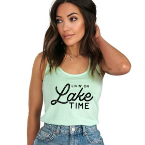 Simply Sage Market Livin' On Lake Time Racerback Tank - 1 of 4